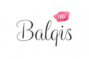 Balqis is a feminine calligraphic style font that you can download for free. It has high contrast in strokes and very legible as a script font.
