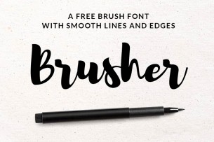 Brusher is a bold and modern brush-lettered free font that is free to download and can be used on both personal and commercial projects.