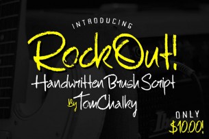 RockOut Script is a loud and expressive handwritten style font that is free to download on Creative Market for this week only.