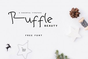 Ruffle Beauty is a playful, casual and chilling handwritten font that you can download for free. I can really imagine that the designer created this font while lying on a cozy sofa...