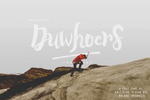 Duwhoers is modern looking brush font with a taste of vintage handmade feel. This font was completed with sandpaper-ish texture on it, giving the eroded and rugged personality to it.
