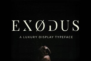 Exodus is a display serif that you can download for free for your next personal projects. The full family comes with six distinctive styles, while the free version comes with four.