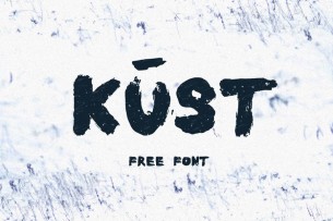 KUST is a free frush font originated from Latvia and it means "to melt" in Latvian. The letters of KUST were drawn on hard paper with a thick brush using pure black ink.