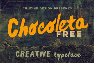 Chocoleta is a thick, expressive brush font that you can download for free. The font style is pretty raw and original, where it's suitable to brings out the design essence of "street" and "urban".