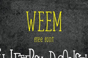Weem is a serif handwriting font that is free to download. It is playful, quirky and yet tidy, makes this font versatile for many different kinds of design mood and applications.