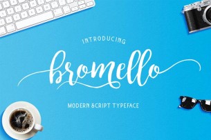 Bromello is a modern hand-drawn typeface with brush where you can download for free