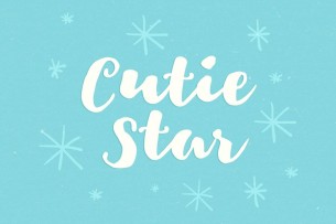 Cutie Star is a free brush font that was hand drawn with thick brush. This font has irregular baseline and resembles natural hand writing.