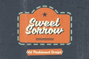 Sweet Sorrow is the free script font you need to bring out the old-school coolness in your designs.