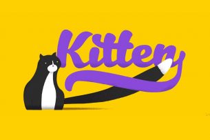 Kitten is a multi weight script family with a signpainter aestethic and a wide range of variants, alternates and ligatures.