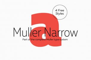 Muller Narrow is the condensed version of the original Muller font family.