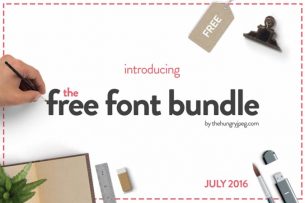 The Hungry Jpeg has come out with this awesome Free Font Bundle that you can download 43 designer fonts for free!
