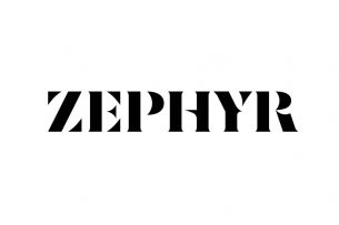 Zephyr is a stunning stencil serif typeface with lots of unique characters.