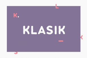 Klasik is a small font family that comes with 3 distinctive styles: regular, rough and shadow.