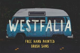 Westfalia is a hand-drawn brush font brought to you exclusively from the folks of Pixel Surplus.