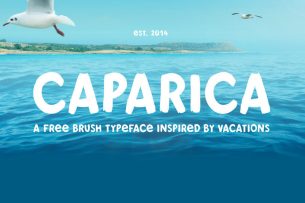 Caparica is a free brush typeface family that was inspired by vacations.