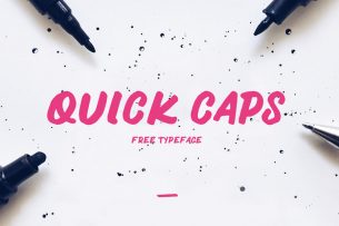 Quick Caps is a free handwriting font personally written by the creator Gehan Magee.