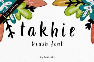 Takhie is a free handwritten brush font that supports multiple languages.