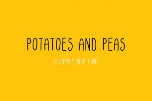 Potatoes and Peas is a simple casual handwriting font that comes with multilingual support.