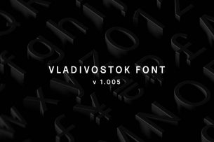 Vladivostok is a free to download sans serif font family that currently comes with 2 weights.