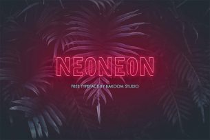 As the font name suggests, Neoneon is a free font inspired by 80's style neon signage.