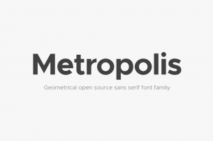 Metropolis is a free, modern and geometrical sans serif font family which can be used as Proxima Nova alternative.
