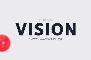 Vision is a clean, geometrical humanist sans serif font that is free to download.