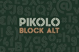 Pikolo is a kind of display font that will make you look twice.