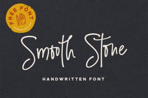 Smooth Stone is a free handwriting font that has narrower letter designs.