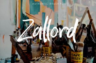 Zallord is a free hand drawn brush font with aggressive stroke style.