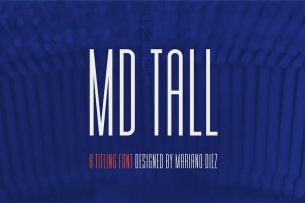 MD Tall is a free display font suitable for displays with very limited space.