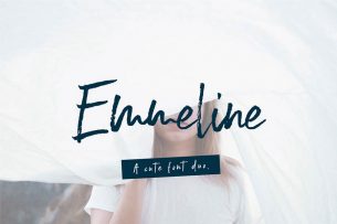 Emmeline is a sweet handwritten brush font free to download.