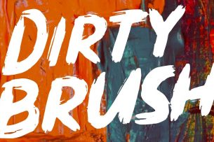 Dirty Brush is a grungy display free font face for download.