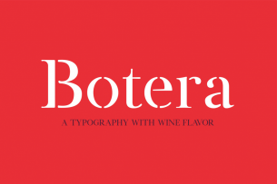Botera is a elegant font that comes with serif and stencil style.