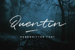 Quentin is a free handwriting font that retains the raw textures of dry strokes.