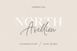North Avellion is an elegant free font duo that comes with serif and script pairing.