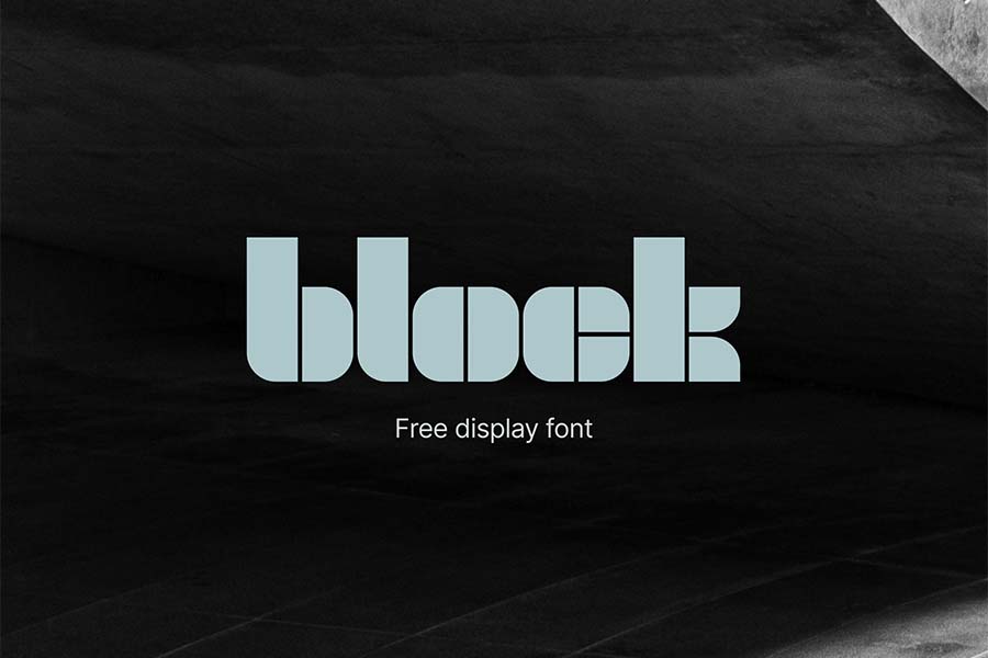 Block is a free font created with basic geometrical shapes.